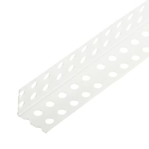 Уголок пластиковый (ПВХ) 25 х 25 х 3000мм перфорированный